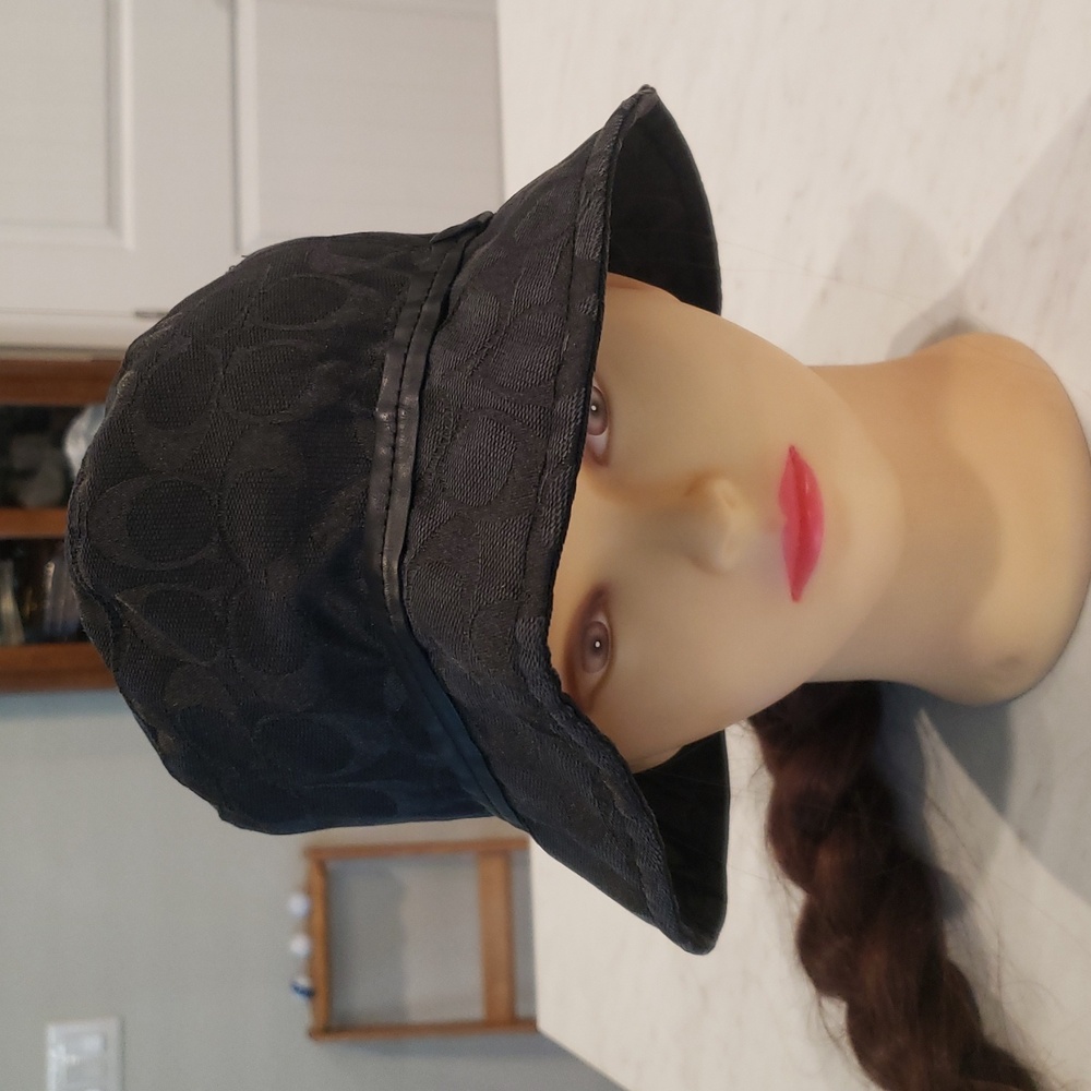 Coach Black Monogram Bucket Hat